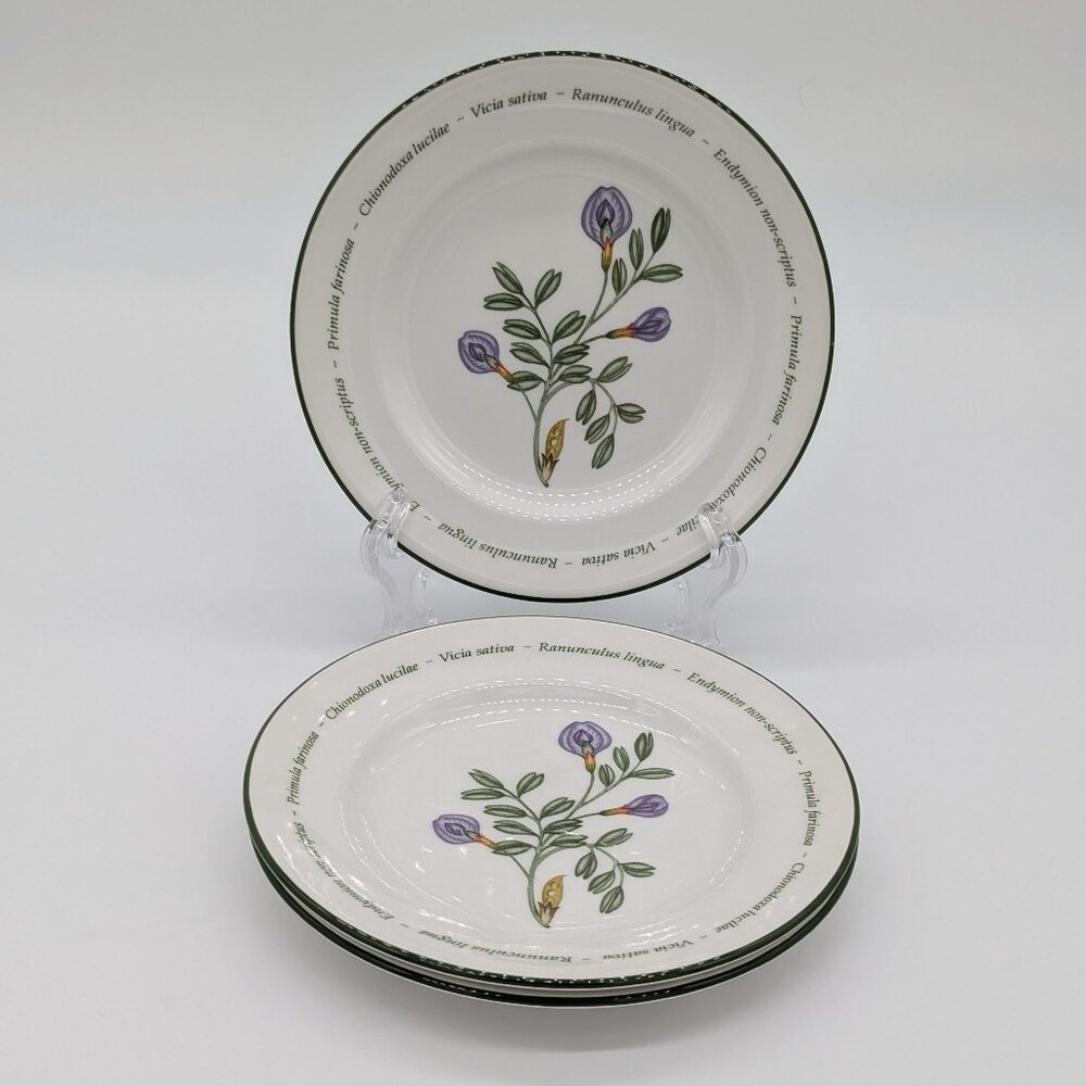 Johnson Brothers Bros Wild Flowers Three Bread Butter Plates Some Scuffing Green